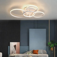Lustre LED Moderne : Anneau LED Plafonnier Lumières Plafond Noir/Blanc -  | Marco Lucetti
