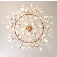 Lustre LED Modern Branché à Branches Rondes pour Suspension