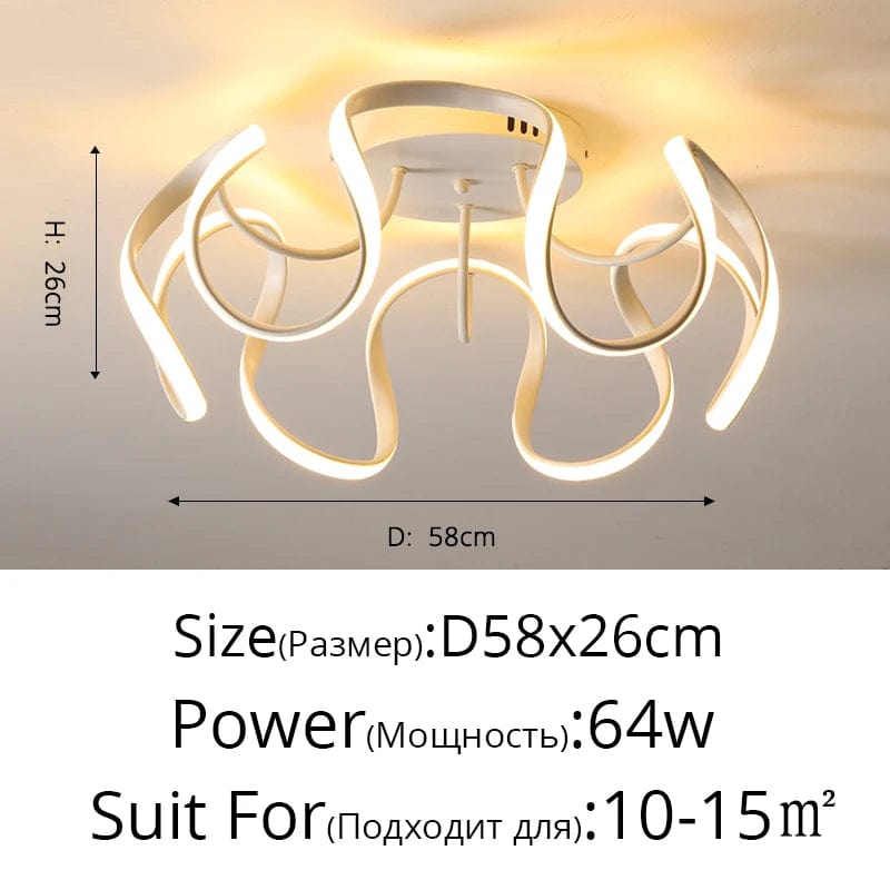 Lustre LED Moderne avec Gradateur pour Décoration Intérieure - Élégance Lumineuse | Marco Lucetti