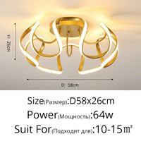 Lustre LED Moderne avec Gradateur pour Décoration Intérieure - Élégance Lumineuse | Marco Lucetti