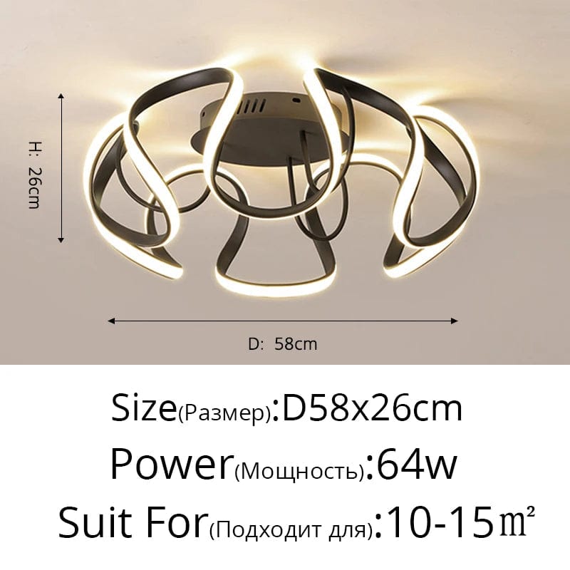 Lustre LED Moderne avec Gradateur pour Décoration Intérieure - Élégance Lumineuse | Marco Lucetti