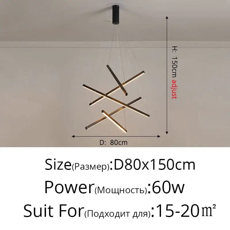 Lustre LED moderne avec gradation à distance pour un intérieur élégant | Marco Lucetti