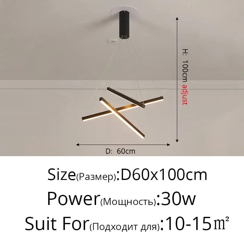 Lustre LED moderne avec gradation à distance pour un intérieur élégant | Marco Lucetti