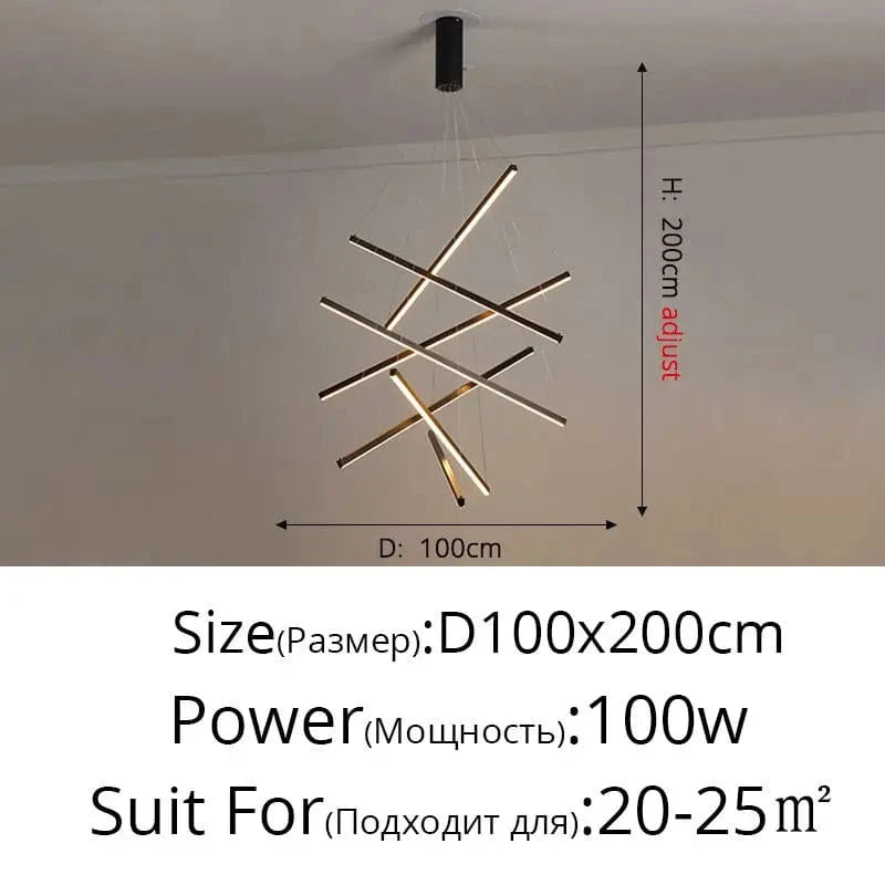 Lustre LED moderne avec gradation à distance pour un intérieur élégant | Marco Lucetti B Noir 7Têtes / Blanc chaud Pas de télécommande