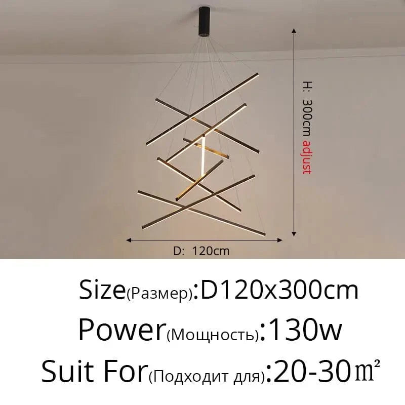 Lustre LED moderne avec gradation à distance pour un intérieur élégant | Marco Lucetti B Noir 9Têtes / Blanc froid, pas de télécommande