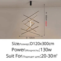 Lustre LED moderne avec gradation à distance pour un intérieur élégant | Marco Lucetti B Noir 9Têtes / Blanc froid, pas de télécommande