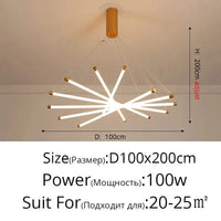 Lustre LED moderne avec gradation à distance pour un intérieur élégant | Marco Lucetti C Or 7Têtes / Blanc chaud Pas de télécommande