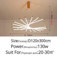Lustre LED moderne avec gradation à distance pour un intérieur élégant | Marco Lucetti C Or 9Têtes / Blanc froid, pas de télécommande