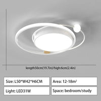 Lustre LED moderne avec intensité variable pour intérieur | Marco Lucetti Blanc 50x42cm / Blanc chaud