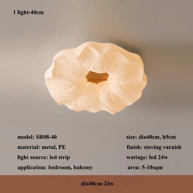 Lustre LED Moderne avec Moule Fleurs en Style Nordique Loft - Éclairage Haut de Gamme | Marco Lucetti 1 lumière-dia40cm / Lumière chaude (3000K)