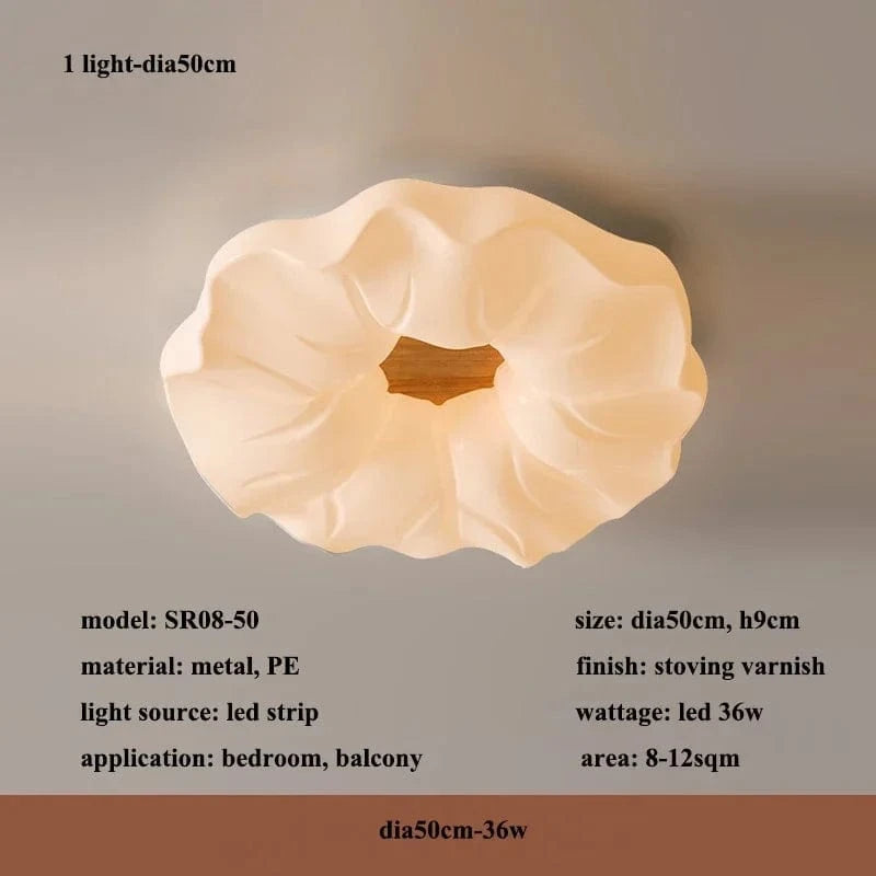 Lustre LED Moderne avec Moule Fleurs en Style Nordique Loft - Éclairage Haut de Gamme | Marco Lucetti 1 lumière-dia50cm / Lumière chaude (3000K)