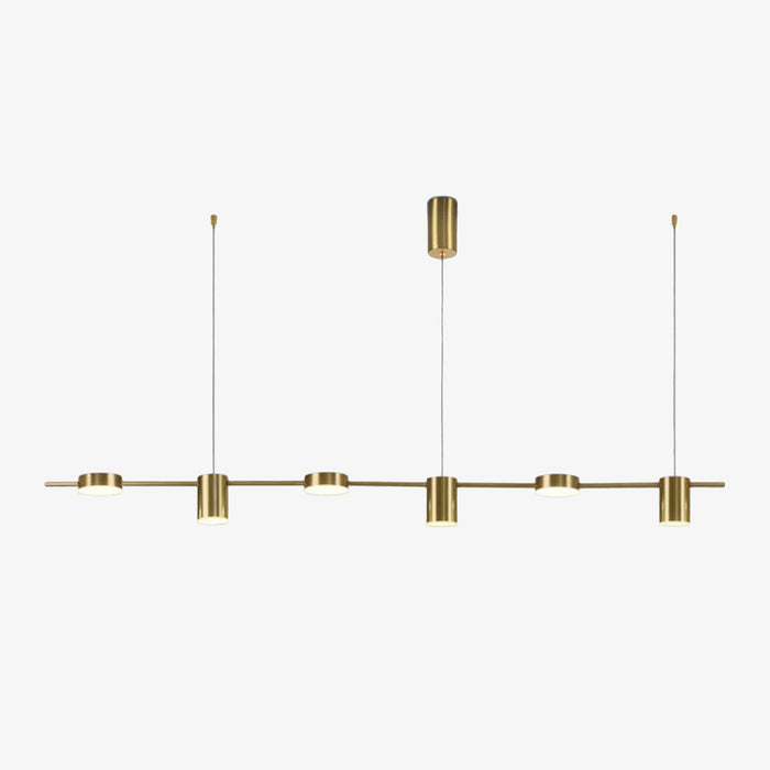 Lustre LED moderne avec spots en métal Ainoa | Marco Lucetti 6 lampes - Doré / 220V / Chaude