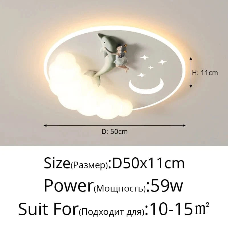 Lustre LED moderne avec télécommande pour une décoration intérieure tendance | Marco Lucetti A blanc / 3 couleurs sans télécommande