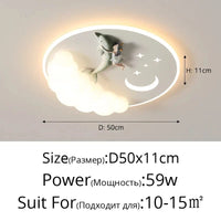 Lustre LED moderne avec télécommande pour une décoration intérieure tendance | Marco Lucetti A blanc / 3 couleurs sans télécommande