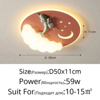 Lustre LED moderne avec télécommande pour une décoration intérieure tendance | Marco Lucetti A rose / 3 couleurs sans télécommande