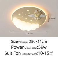 Lustre LED moderne avec télécommande pour une décoration intérieure tendance | Marco Lucetti B Beige / 3 couleurs sans télécommande