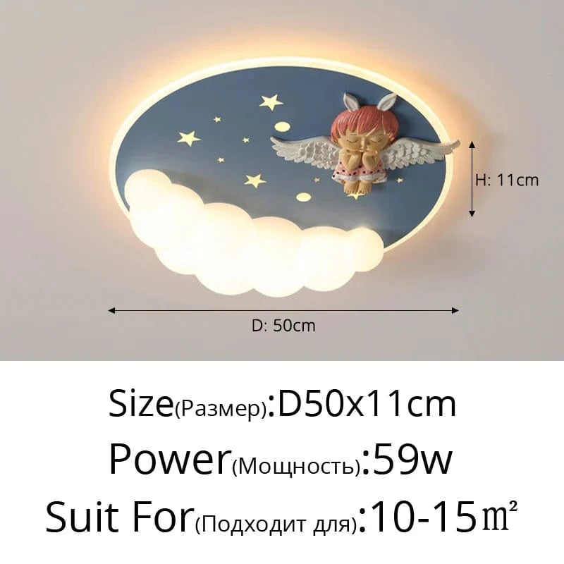 Lustre LED moderne avec télécommande pour une décoration intérieure tendance | Marco Lucetti B Bleu / 3 couleurs sans télécommande