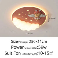 Lustre LED moderne avec télécommande pour une décoration intérieure tendance | Marco Lucetti B Rose / 3 couleurs sans télécommande