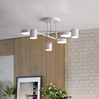 Lustre LED Moderne Chic en Noir, Blanc et Or | Marco Lucetti