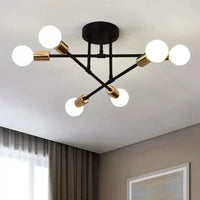 Lustre LED Moderne Chic en Noir, Blanc et Or | Marco Lucetti