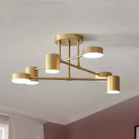 Lustre LED Moderne Chic en Noir, Blanc et Or | Marco Lucetti