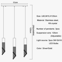 Lustre LED de Luxe Moderne en Cristal pour Escalier