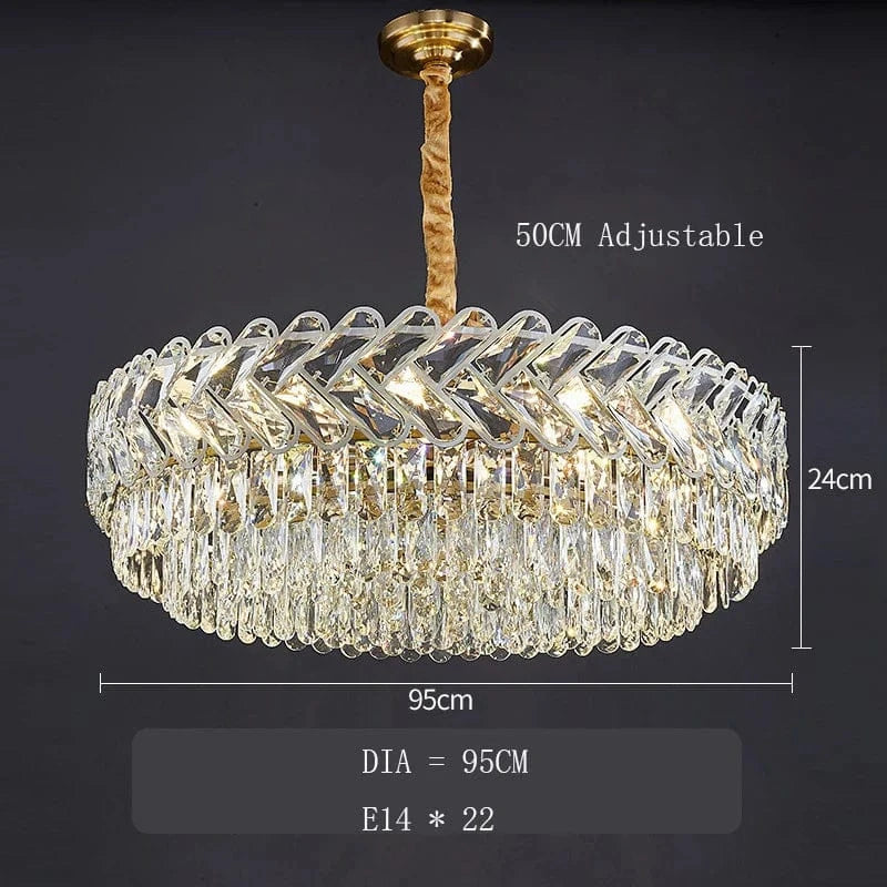 Lustre LED Moderne de Luxe en Cristal pour Salon et Salle à Manger | Marco Lucetti DIAMÈTRE 95CM