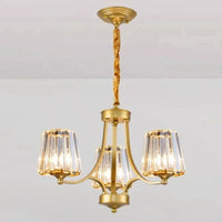 Lustre LED Moderne Design - Luminaire Décoratif d'Intérieur | Marco Lucetti Cristal doré à 3 têtes / Blanc froid