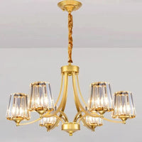 Lustre LED Moderne Design - Luminaire Décoratif d'Intérieur | Marco Lucetti Cristal doré à 6 têtes / Blanc froid