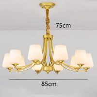 Lustre LED Moderne Design - Luminaire Décoratif d'Intérieur | Marco Lucetti Verre doré à 10 têtes / Blanc froid