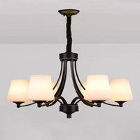 Lustre LED Moderne Design - Luminaire Décoratif d'Intérieur | Marco Lucetti Verre noir à 6 têtes / Blanc froid