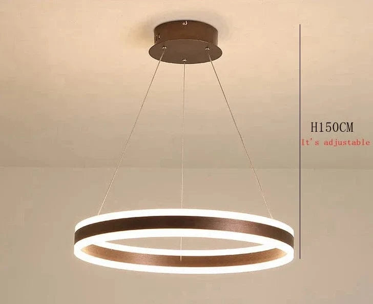 Lustre LED Moderne Dimmable pour Décoration Intérieure | Marco Lucetti Cadre à café / Dia30cm / Blanc froid 6000K