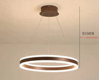 Lustre LED Moderne Dimmable pour Décoration Intérieure | Marco Lucetti Cadre à café / Dia30cm / Blanc froid 6000K
