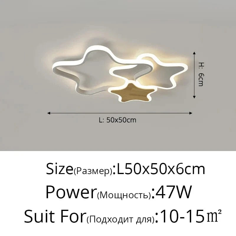 Lustre LED Moderne en Acrylique - Éclairage Intérieur | Marco Lucetti Étoile E 50cm / Blanc froid, pas de télécommande