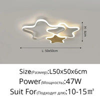 Lustre LED Moderne en Acrylique - Éclairage Intérieur | Marco Lucetti Étoile E 50cm / Blanc froid, pas de télécommande