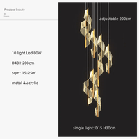 Lustre LED Moderne en Acrylique pour Escaliers en Colimaçon - Éclairage Élégant et Innovant | Marco Lucetti