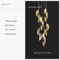 Lustre LED Moderne en Acrylique pour Escaliers en Colimaçon - Éclairage Élégant et Innovant | Marco Lucetti