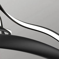 Lustre LED Moderne en Aluminium avec Cordon d'Anneau Irrégulier Ajustable | Marco Lucetti