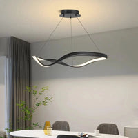 Lustre LED Moderne en Aluminium avec Cordon d'Anneau Irrégulier Ajustable | Marco Lucetti