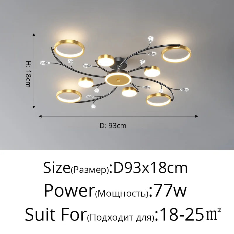 Lustre LED en cristal pour un éclairage intérieur contemporain