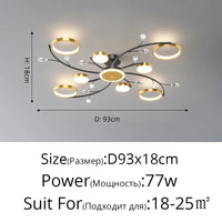 Lustre LED en cristal pour un éclairage intérieur contemporain