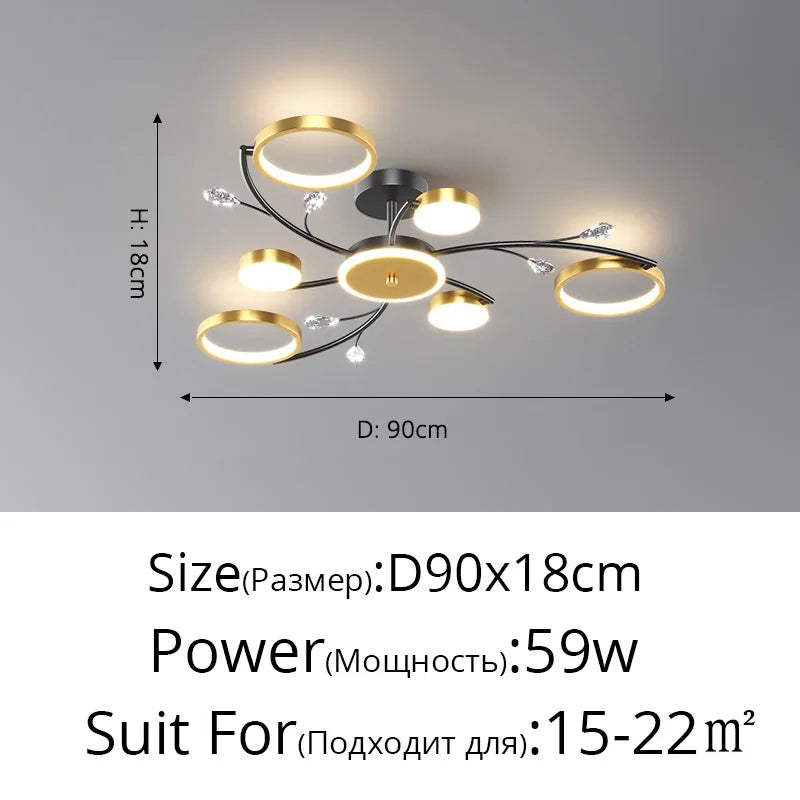 Lustre LED en cristal pour un éclairage intérieur contemporain