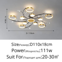 Lustre LED en cristal pour un éclairage intérieur contemporain