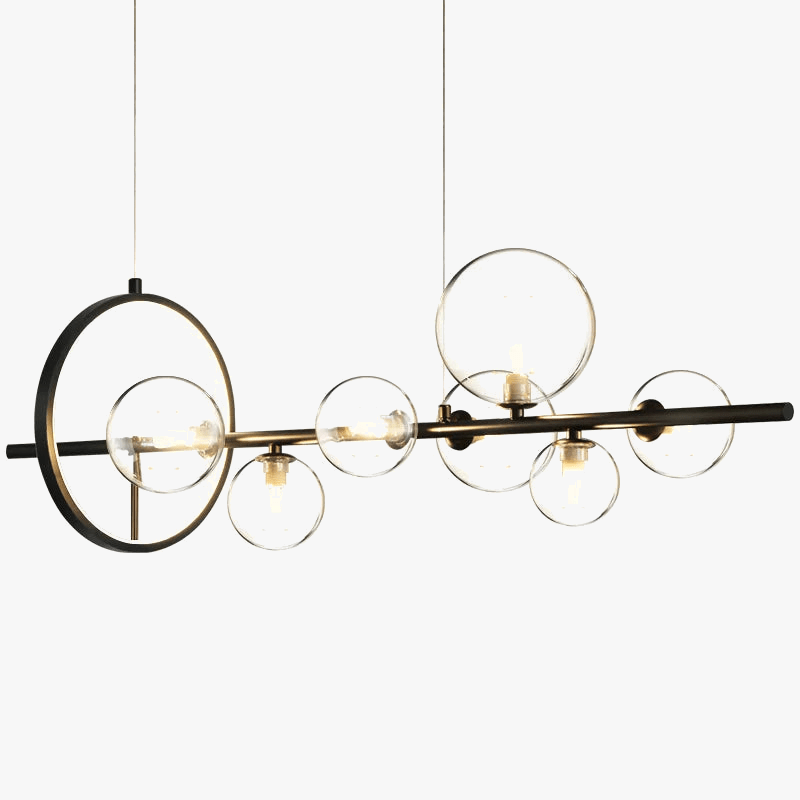 Lustre LED Moderne en Verre Bulle avec Cordon Ajustable - Éclairage de Luxe | Marco Lucetti