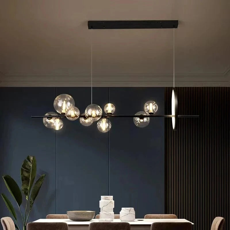 Lustre LED Moderne en Verre Bulle avec Cordon Ajustable - Éclairage de Luxe | Marco Lucetti