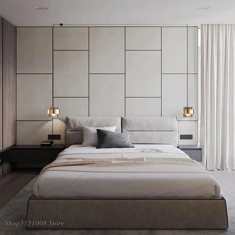 Lustre LED moderne en verre cylindrique de style nordique | Marco Lucetti