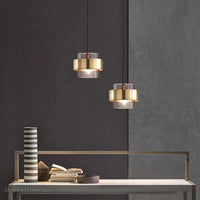 Lustre LED moderne en verre cylindrique de style nordique | Marco Lucetti