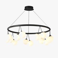 Lustre LED Moderne en Verre pour Décoration Intérieure Luxe
