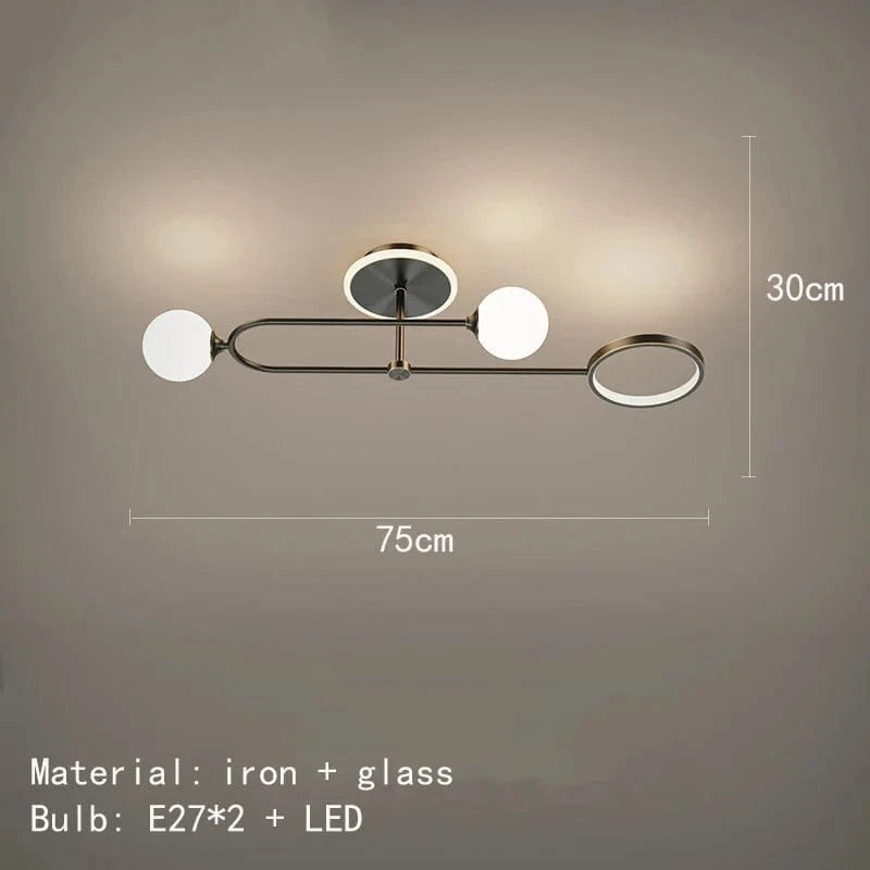 Lustre LED Moderne en Verre Suspendu - Livraison Directe | Marco Lucetti 4 lumières-noir / 3000K