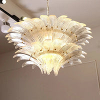 Lustre LED Moderne Européen avec Décoration en Cristal | Marco Lucetti 2 étages D80cm H32cm